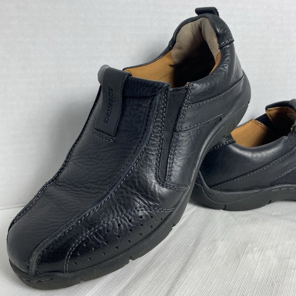Streetcars Slip-On Loafer Shoes Comfort Leather Arch Support Black Mens 9 Saddle
